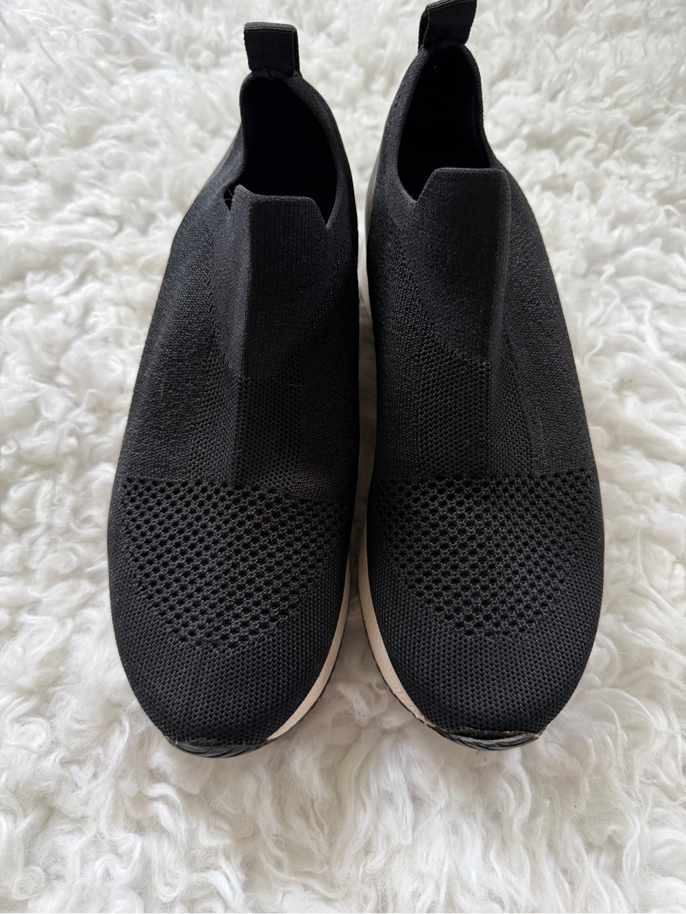 Alfani Black Slip-On Knit Athletic Sneakers for Women